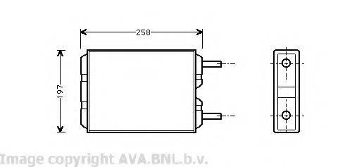 AVA QUALITY COOLING VO6040 Теплообмінник, опалення салону