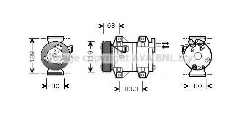 AVA QUALITY COOLING VOAK121 Компресор, кондиціонер