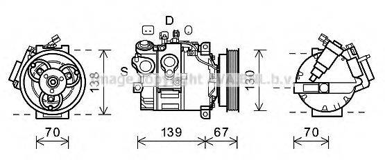 AVA QUALITY COOLING VOK167 Компресор, кондиціонер