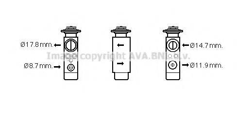 AVA QUALITY COOLING VW1113 Розширювальний клапан, кондиціонер