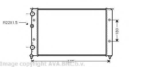 AVA QUALITY COOLING VW2124 Радіатор, охолодження двигуна