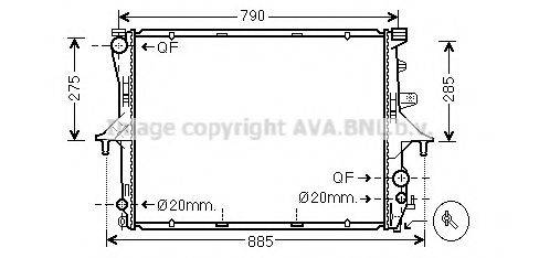 AVA QUALITY COOLING VW2198 Радіатор, охолодження двигуна