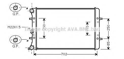 AVA QUALITY COOLING VW2217 Радіатор, охолодження двигуна