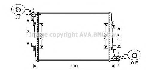 AVA QUALITY COOLING VW2255 Радіатор, охолодження двигуна