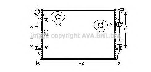 AVA QUALITY COOLING VW2287 Радіатор, охолодження двигуна