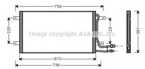 AVA QUALITY COOLING VW5187 Конденсатор, кондиціонер