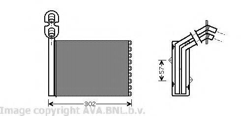 AVA QUALITY COOLING VW6201 Теплообмінник, опалення салону