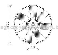 AVA QUALITY COOLING VW7538 Вентилятор, охолодження двигуна