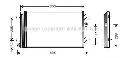 AVA QUALITY COOLING VWA5183D Конденсатор, кондиціонер