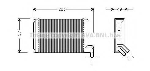 AVA QUALITY COOLING VWA6067 Теплообмінник, опалення салону