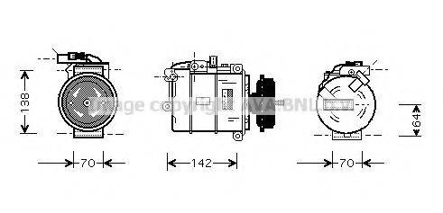 AVA QUALITY COOLING VWAK087 Компресор, кондиціонер