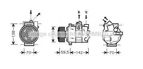 AVA QUALITY COOLING VWAK220 Компресор, кондиціонер