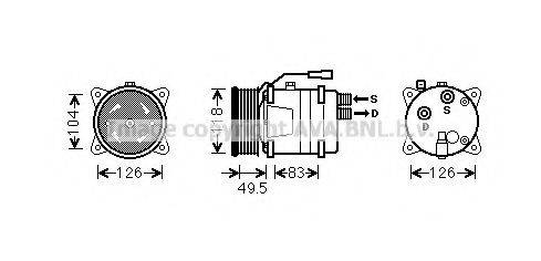 AVA QUALITY COOLING VWAK303 Компресор, кондиціонер