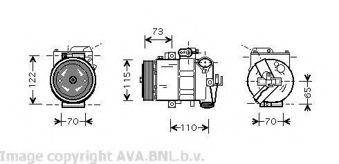 AVA QUALITY COOLING VWK240 Компресор, кондиціонер