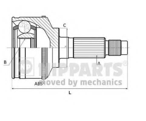 NIPPARTS J2822140 Шарнірний комплект, приводний вал