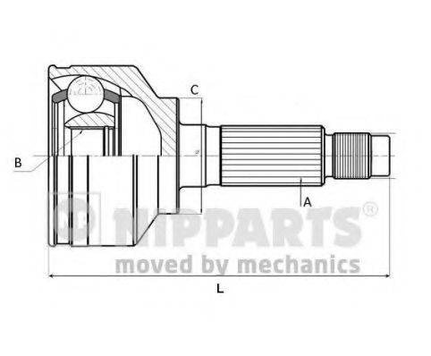 NIPPARTS J2823007 Шарнірний комплект, приводний вал