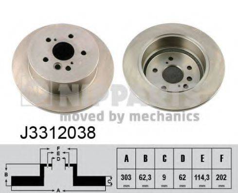 NIPPARTS J3312038 гальмівний диск