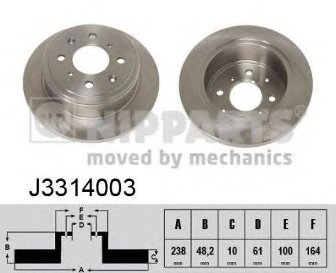 NIPPARTS J3314003 гальмівний диск