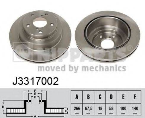 NIPPARTS J3317002 гальмівний диск