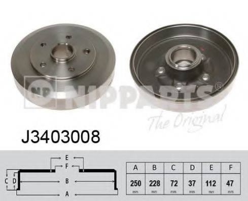 NIPPARTS J3403008 Гальмівний барабан