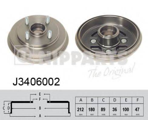 NIPPARTS J3406002 Гальмівний барабан