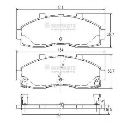 NIPPARTS J3600313 Комплект гальмівних колодок, дискове гальмо