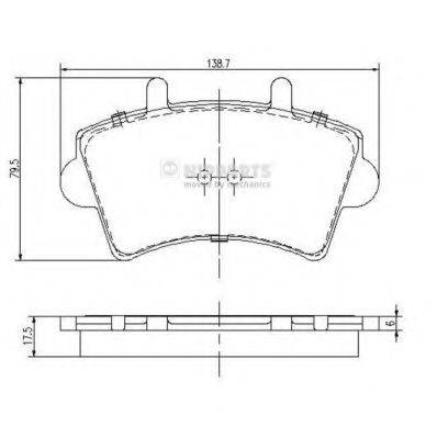 NIPPARTS J3601079 Комплект гальмівних колодок, дискове гальмо