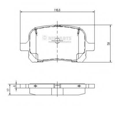 NIPPARTS J3602081 Комплект гальмівних колодок, дискове гальмо