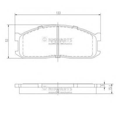 NIPPARTS J3603025 Комплект гальмівних колодок, дискове гальмо