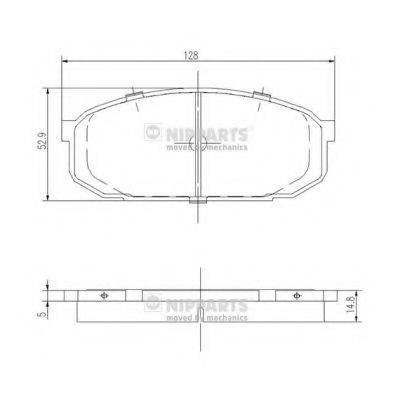 NIPPARTS J3603039 Комплект гальмівних колодок, дискове гальмо