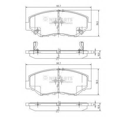 NIPPARTS J3604061 Комплект гальмівних колодок, дискове гальмо