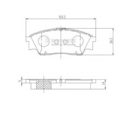 NIPPARTS J3607004 Комплект гальмівних колодок, дискове гальмо