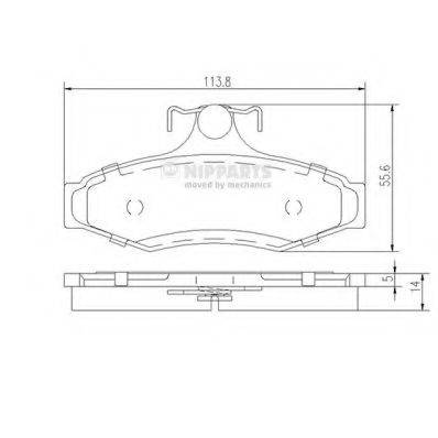 NIPPARTS J3610901 Комплект гальмівних колодок, дискове гальмо