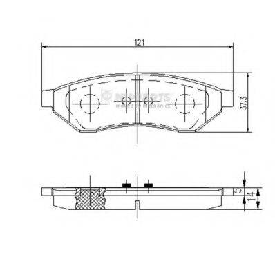 NIPPARTS J3610902 Комплект гальмівних колодок, дискове гальмо