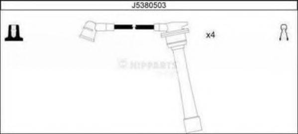 NIPPARTS J5380503 Комплект дротів запалювання