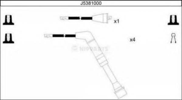 NIPPARTS J5381000 Комплект дротів запалювання