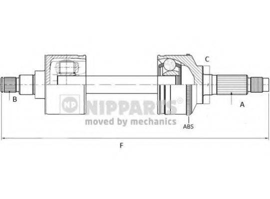 NIPPARTS N2800300 Приводний вал