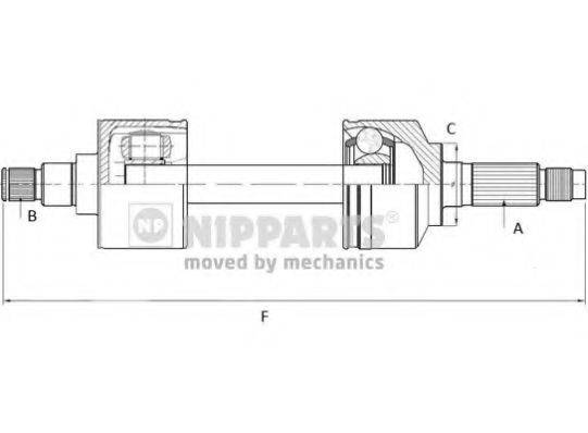 NIPPARTS N2804000 Приводний вал