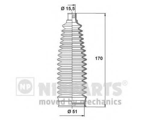 NIPPARTS N2843024 Комплект пильника, рульове керування