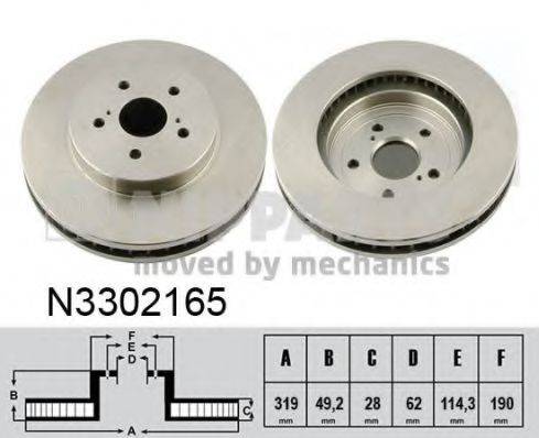 NIPPARTS N3302165 гальмівний диск