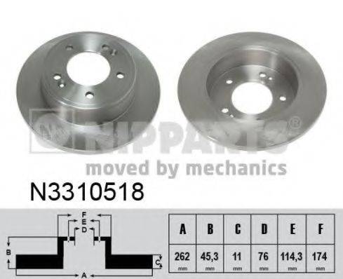 NIPPARTS N3310518 гальмівний диск