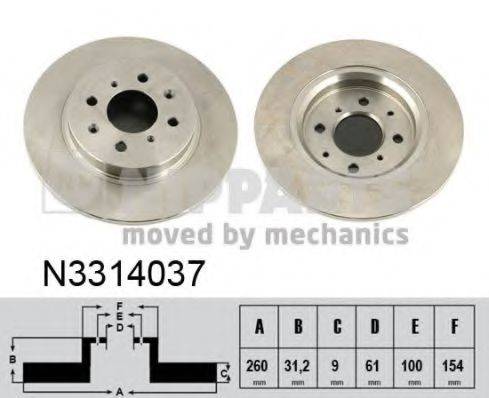 NIPPARTS N3314037 гальмівний диск