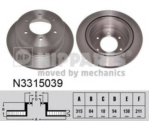 NIPPARTS N3315039 гальмівний диск