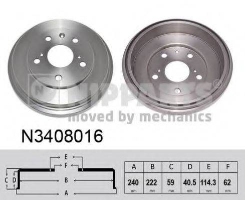 NIPPARTS N3408016 Гальмівний барабан