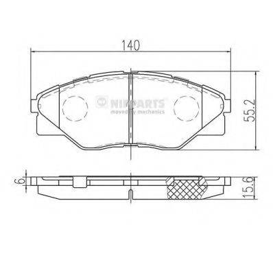 NIPPARTS N3602149 Комплект гальмівних колодок, дискове гальмо