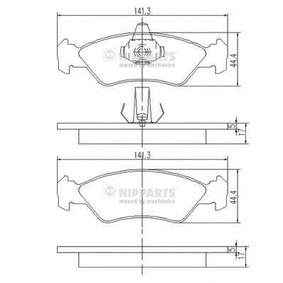 NIPPARTS J3603049 Комплект гальмівних колодок, дискове гальмо