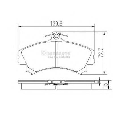 NIPPARTS J3605036 Комплект гальмівних колодок, дискове гальмо