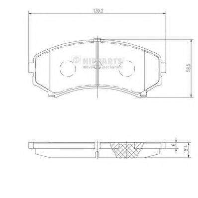 NIPPARTS J3605039 Комплект гальмівних колодок, дискове гальмо