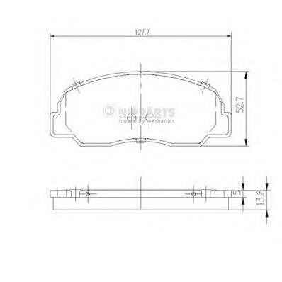 NIPPARTS J3606001 Комплект гальмівних колодок, дискове гальмо