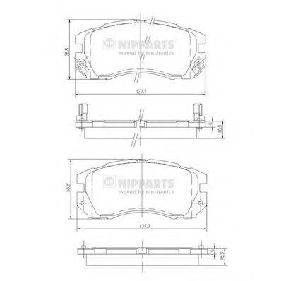 NIPPARTS J3607009 Комплект гальмівних колодок, дискове гальмо